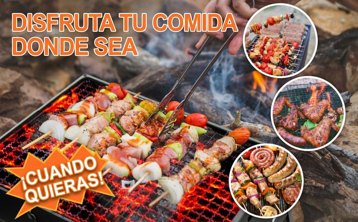 Parrilla Portátil Go — Asador de Carbón Plegable + 🎁 Selladora al Vacío GRATIS