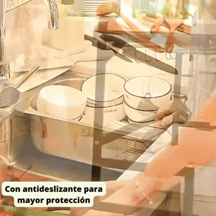 Escurridor de Platos Multifuncional - Vajilla Seca y Cocina Ordenada