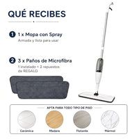 Mopa con Spray Integrado | 2 Repuestos de Microfibra GRATIS | Trapea Sin Balde 2