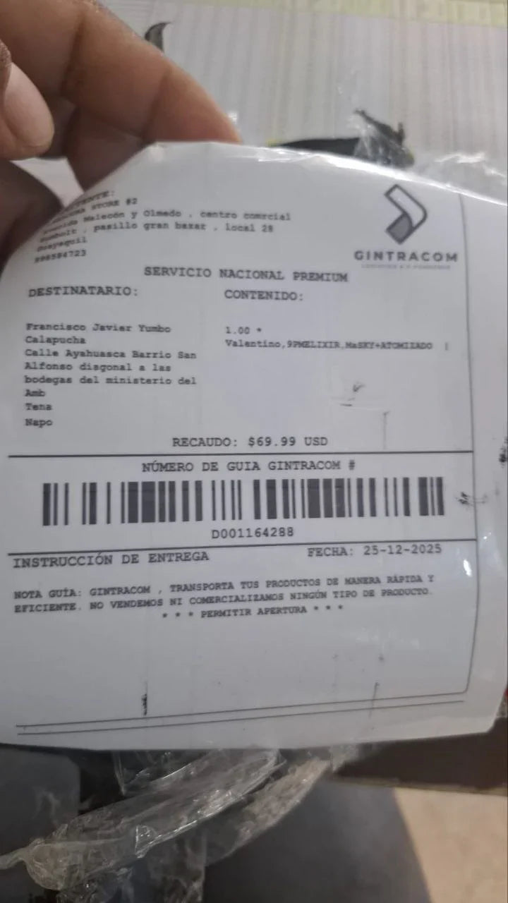 Guía Gintracom — Tena, Napo — Francisco Javier Yumbo — RECAUDO $69.99
