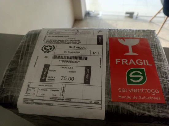 Paquete Servientrega FRAGIL — Guayaquil — valor a cobrar $75