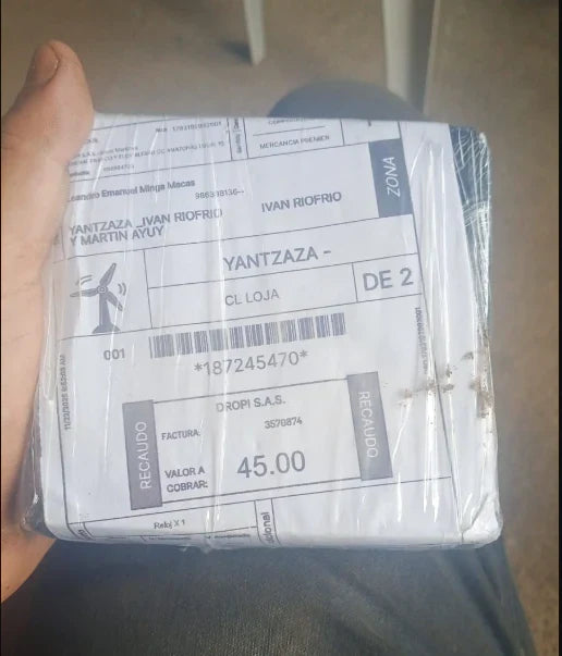 Paquete Laarcourier — Yantzaza, Loja — valor a cobrar $45